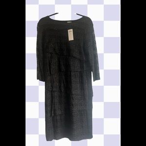 Chicos size 1 lace layer dress- nwt! Black.